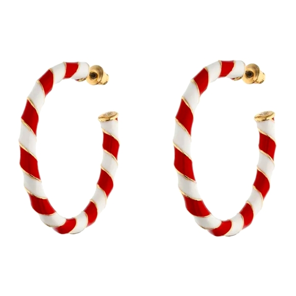 Jewelry Candy Cane Hoop Poshmark